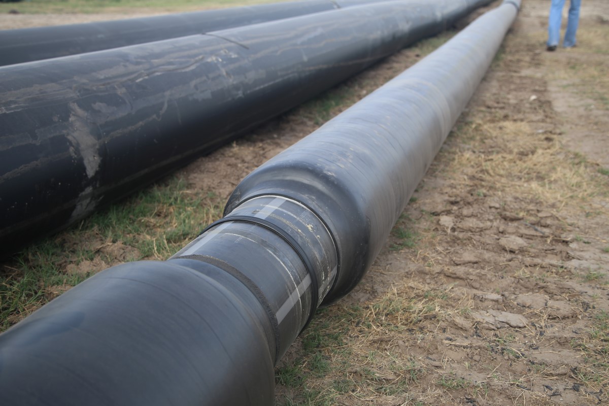 Insulated PE-RT pipe at Texas A & M