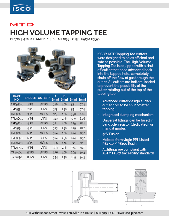 High Volume Tapping Tee