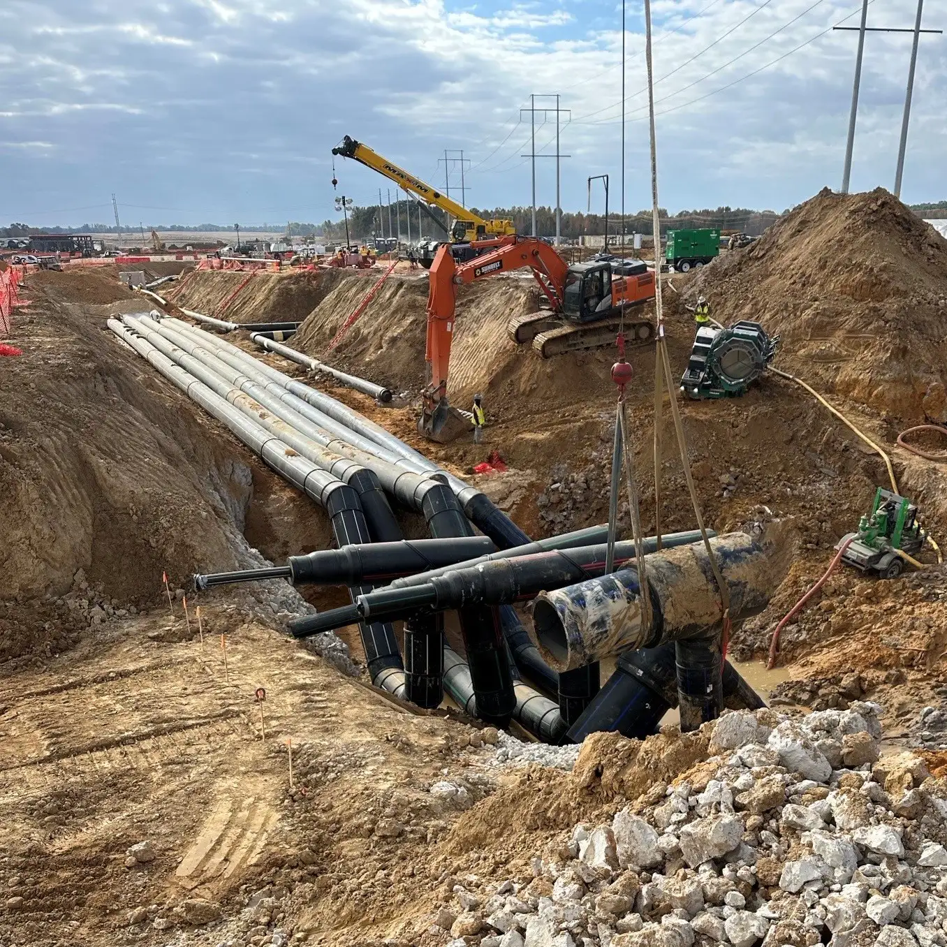 Blue Oval Ford HDPE Pipe Installation